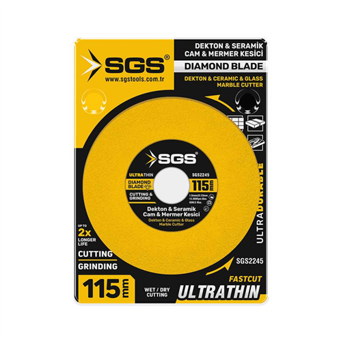 SGS CAM-DEKTON-SERAMİK-MERMER HASSAS ELMAS KESİCİ 115 MM